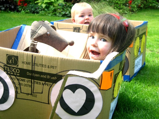 Cardboard box cars